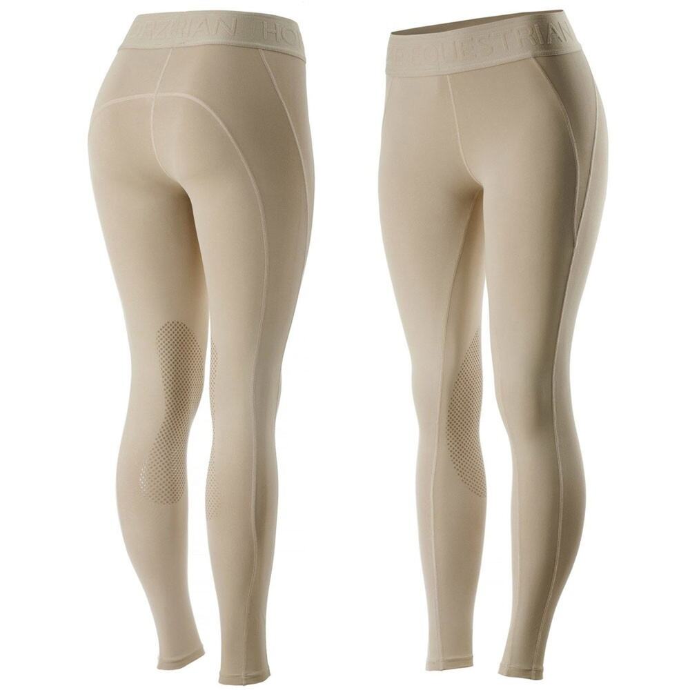 Horze Madison Silicone Knee Patch Riding Tights Breeches US 24 EU 36 Tan NWT - Picture 2 of 12